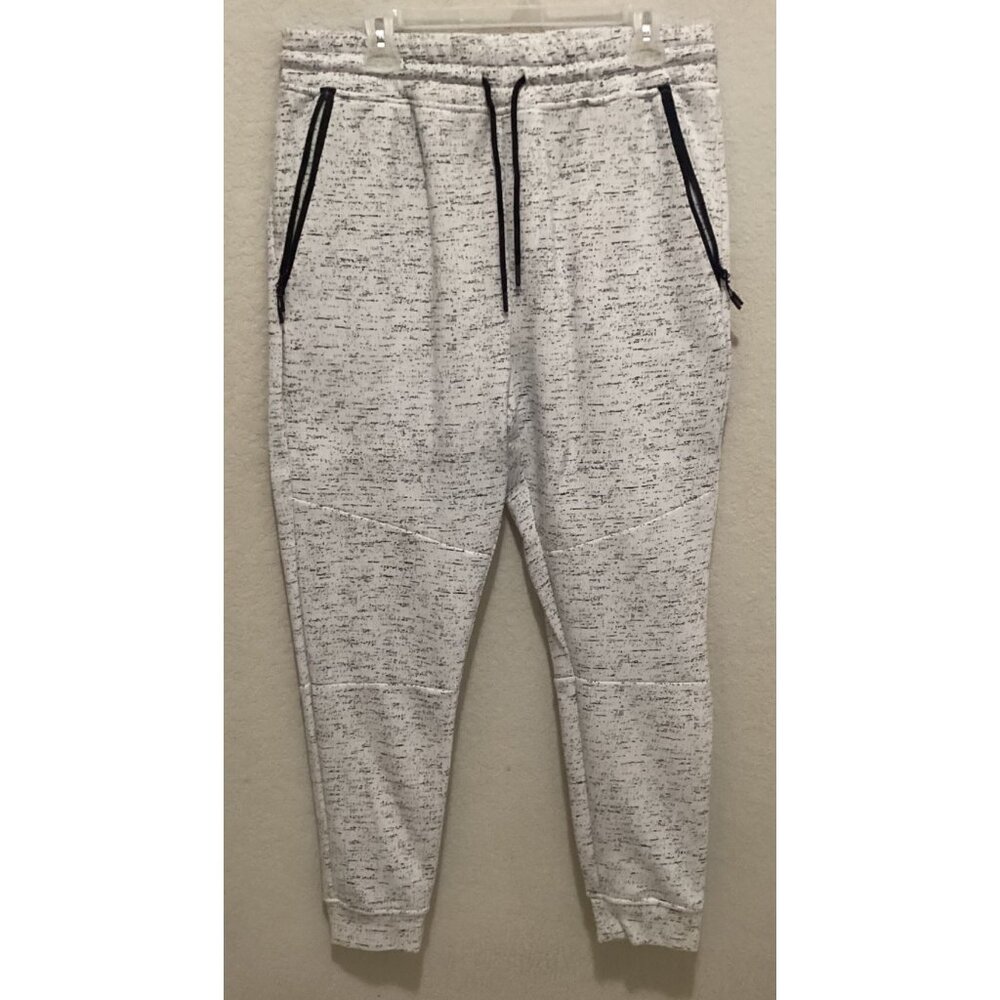 Brooklyn Cloth Mens White & Black Speckled Jogger Pants Size L